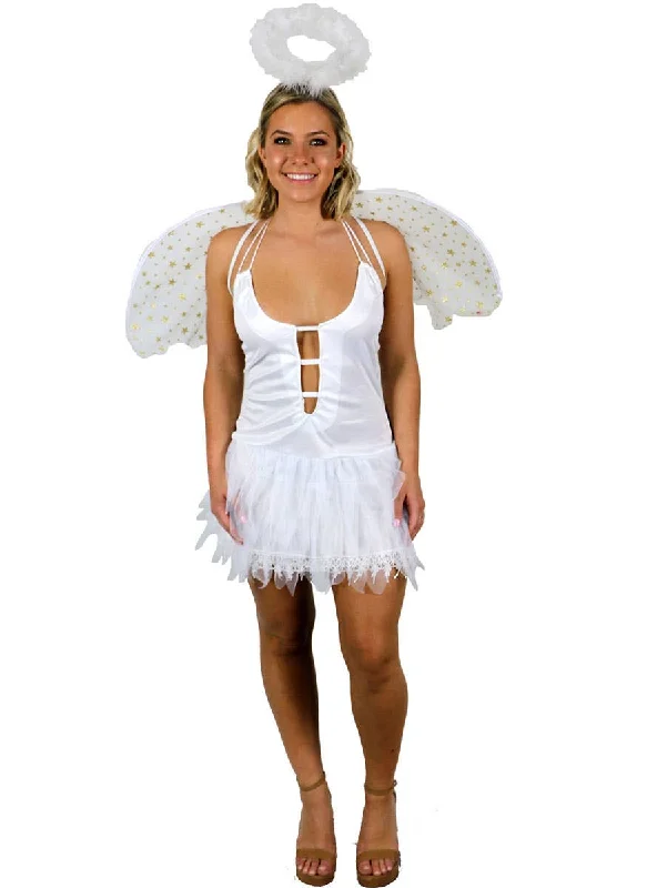 Heavenly Snow Angel Sexy Womens Dress Up Costume Turtleneck Warm Winter