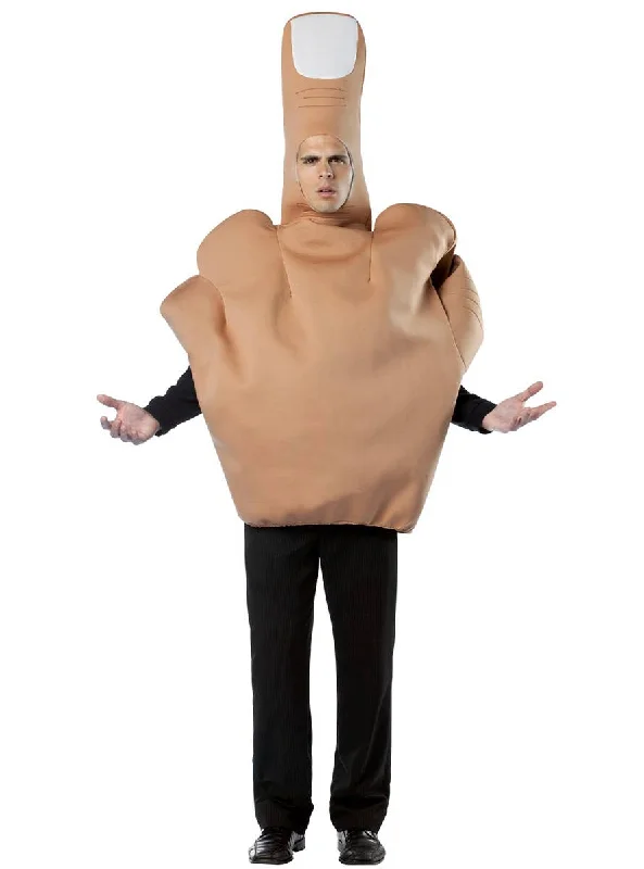 Funny Giant Middle Finger Adults Fancy Dress Costume Tunics Fashionable trendy