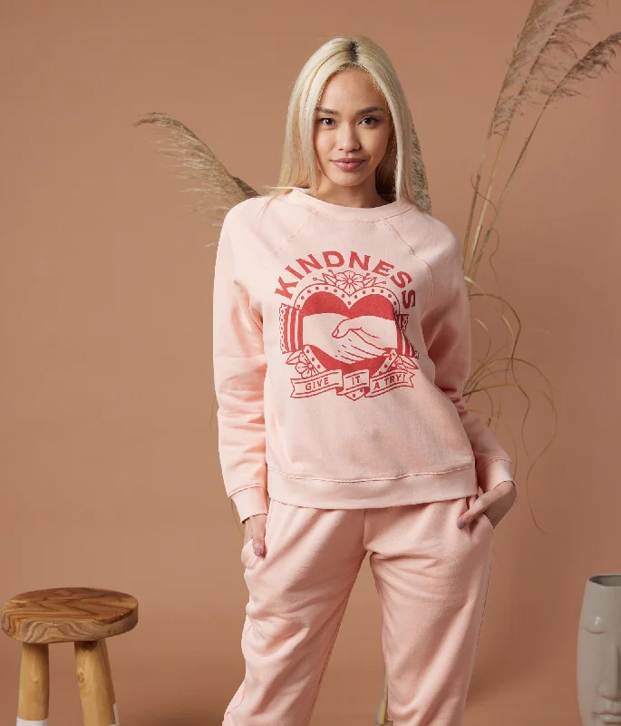 Kindness Pullover - Dusty Rose Lantern Sleeve Elegant