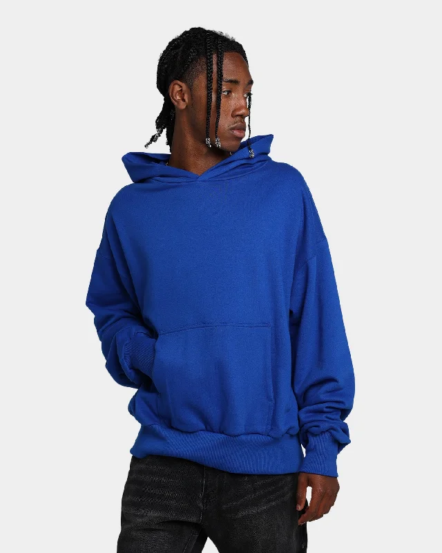 MNML Double Layer Hoodie Blue Hoodie with Logo Branding Identity