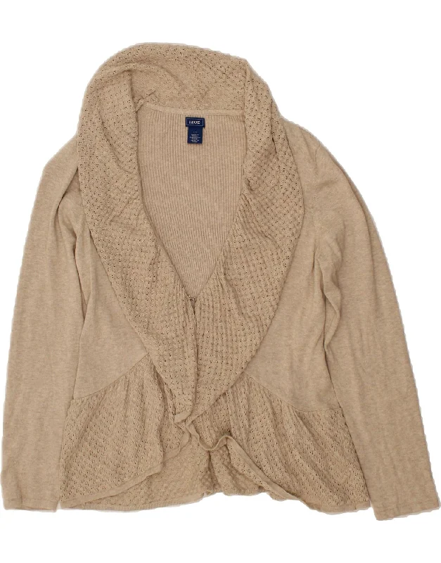 IZOD Womens Cardigan Sweater UK 14 Large Beige Cotton Wool Cardigan Cotton Cardigan Cashmere Cardigan