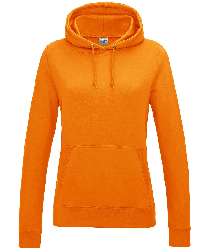 Orange Crush - Women's College Hoodie Hoodie with High-Low Hem Asymmetrical Trendy