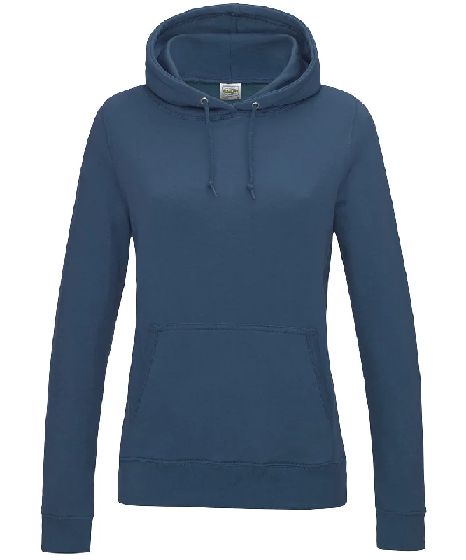 Airforce Blue - Women's College Hoodie Hoodie with Logo Branding Identity