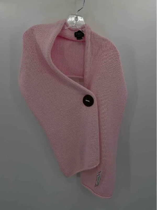 Pre-Owned Pure Handknit Pink Size One Size Cotton Shawl Sweater Sequined Glittery Shiny