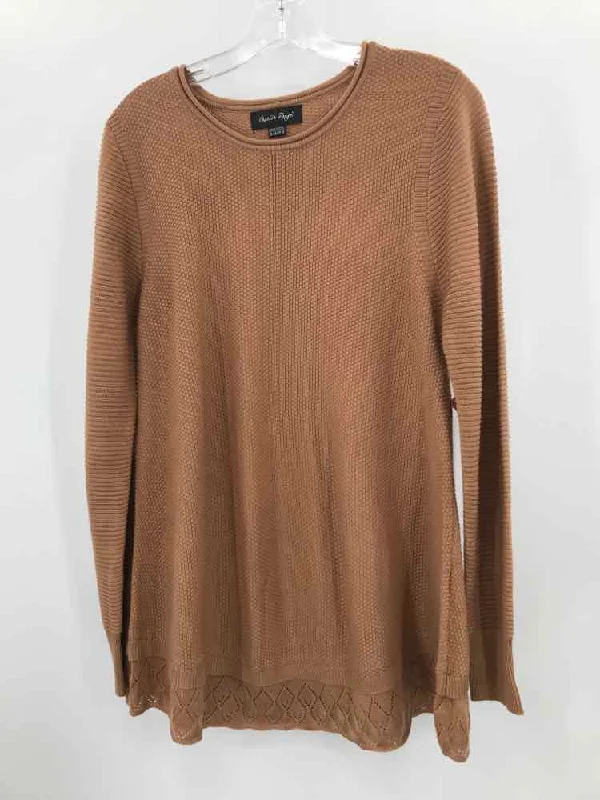 Pre-Owned Charlie Paige Brown Size S/M Sweater Mesh Sweater Canvas Denim