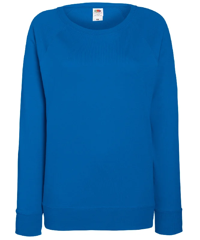 Royal Blue - Women's lightweight raglan sweatshirt Hoodie with Belted Waist Structured Tailored