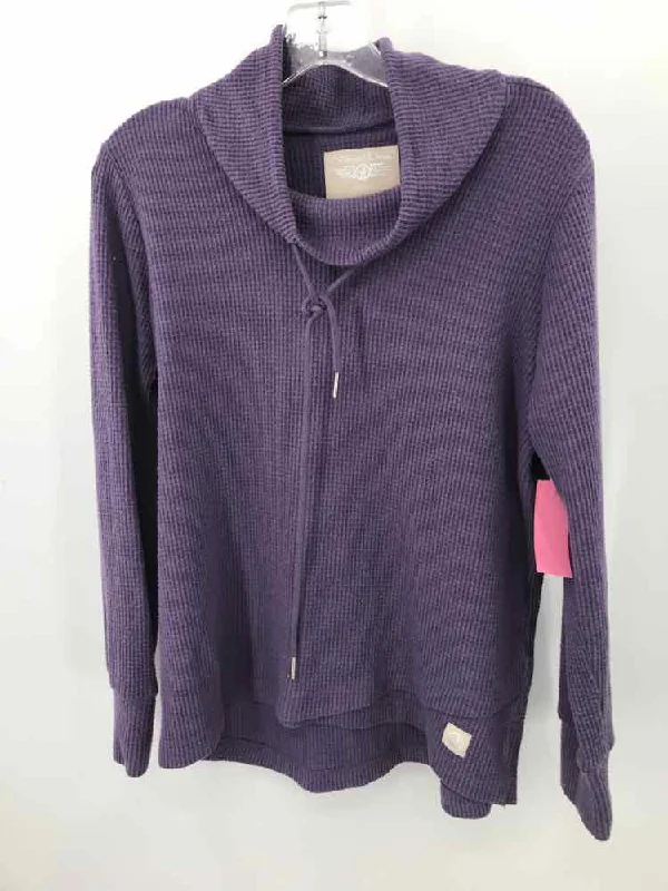 Pre-Owned Straight Down Purple Size Small Sweater Print Jacquard Patchwork