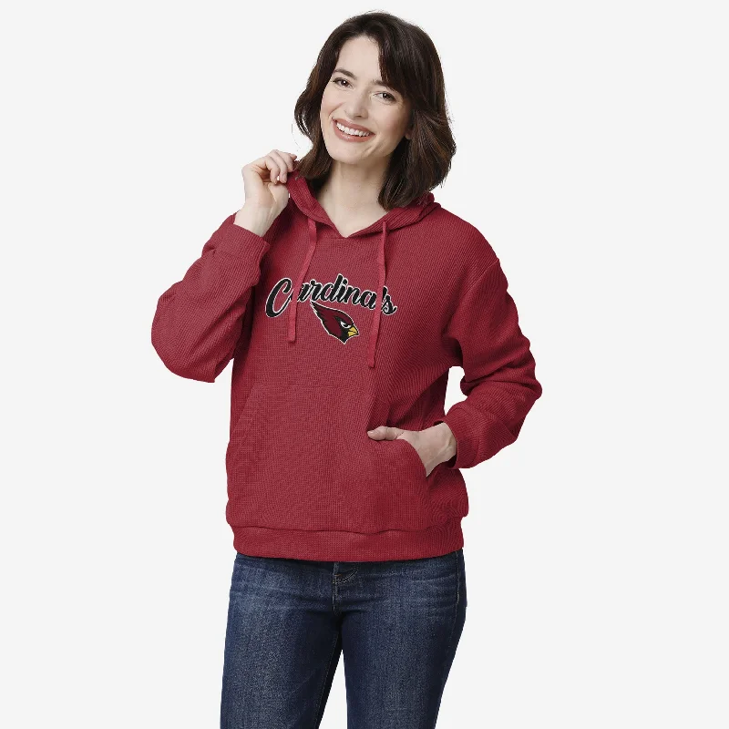 Arizona Cardinals Womens Waffle Lounge Sweater Elasticated Padded Insulated