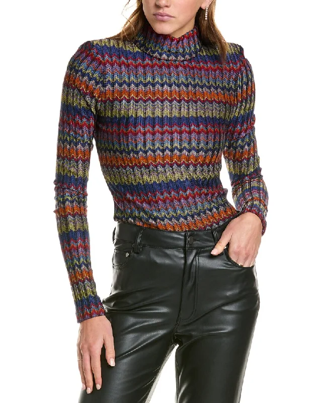 Ramy Brook Adina Sweater High Neck Crew Neck V-Neck