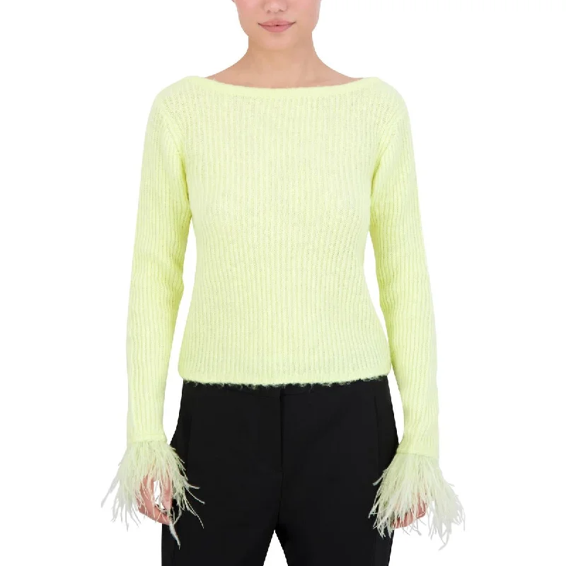 Womens Ribbed Knit Pullover Sweater Textured Knit Design