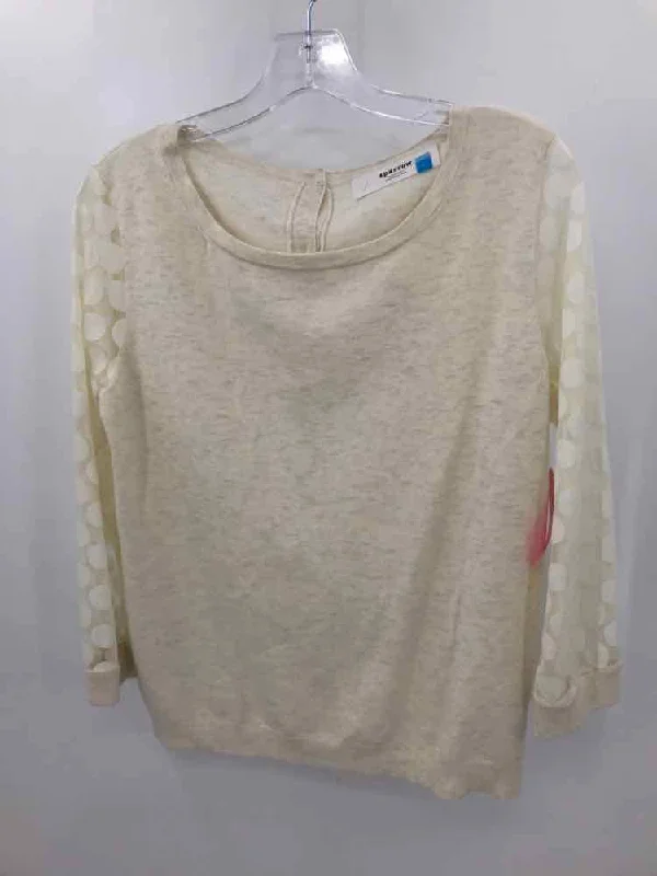 Pre-Owned Sparrow Ivory Size Large Printed Sweater Knit Fabric Woven Fabric Fleece Fabric