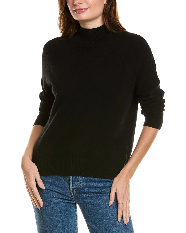 Design History Mock Neck Cashmere Sweater Sweater Knitwear Pullover