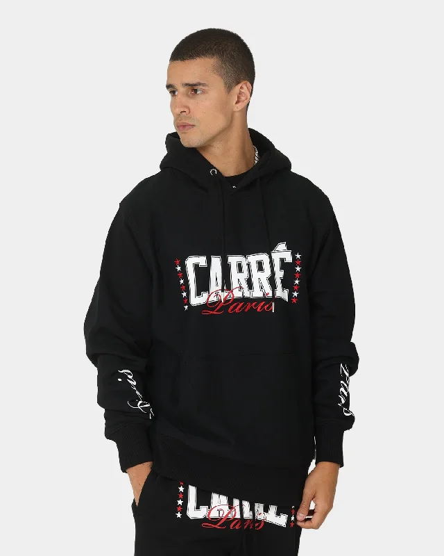 Carre Heavyweight CLS Hoodie Black Hoodie with Hidden Zipper Minimalist Clean