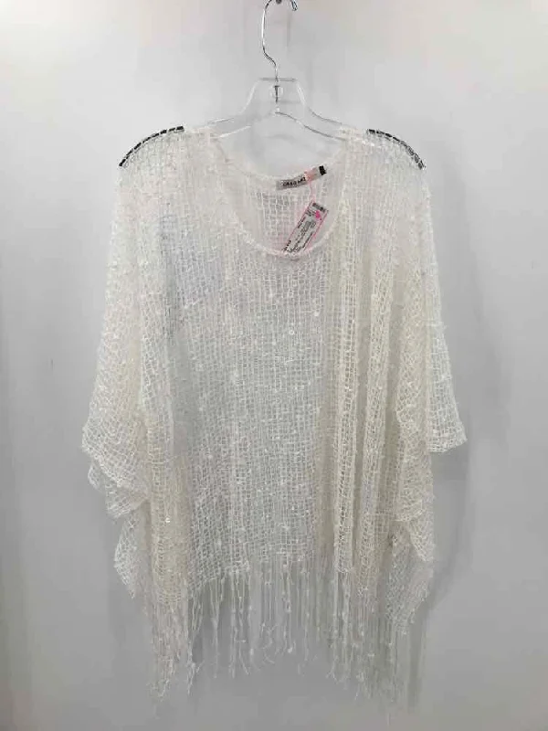 Pre-Owned Origami White Size One Size Sweater Sequined Glittery Shiny