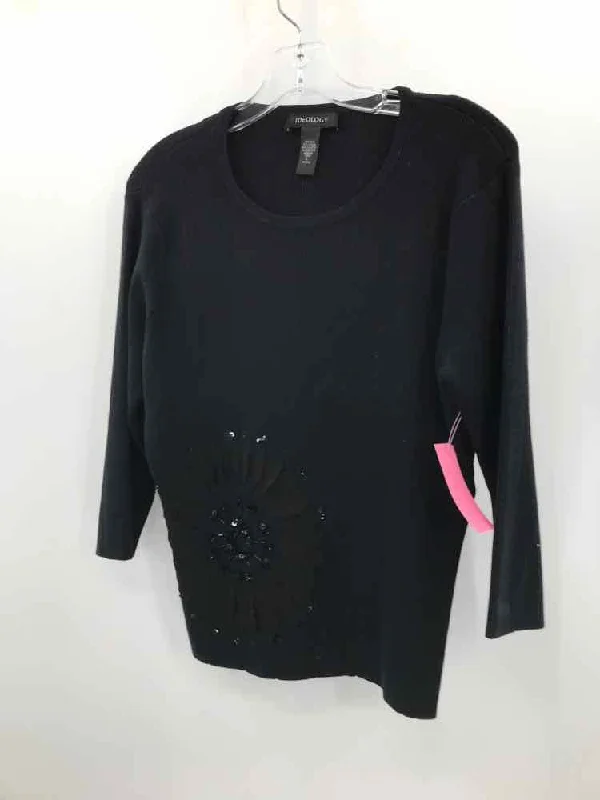 Pre-Owned Ideology Black Size Large Sweater Boxy Sweater Fitted Sweater A-Line