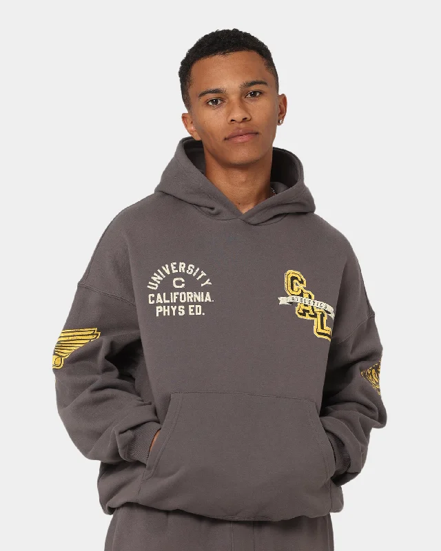 The New Establishment College Captain Berkeley Hoodie Vintage Charcoal Hoodie Jacket Zipper Layering