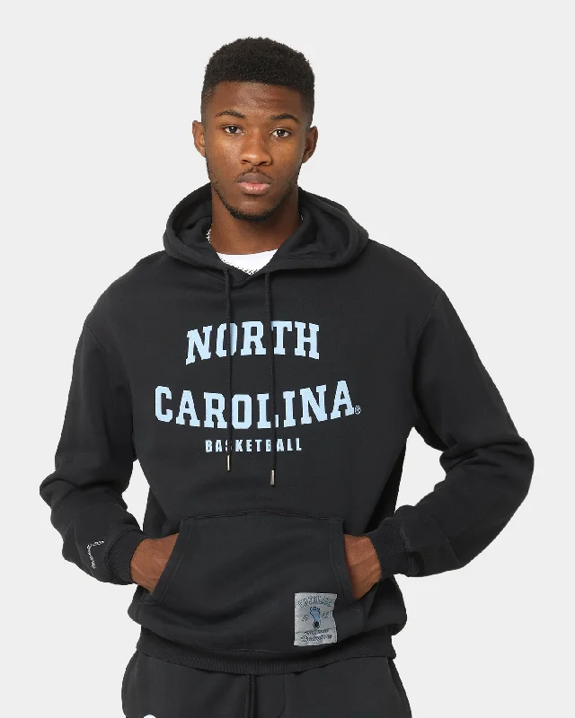 Mitchell & Ness North Carolina Vintage Hoodie Faded Black Hoodie with Strings Custom Fit Adjustable