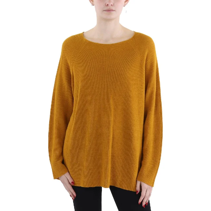 Womens Knit Raglan Sleeves Pullover Sweater Sabrina Neck Pullover