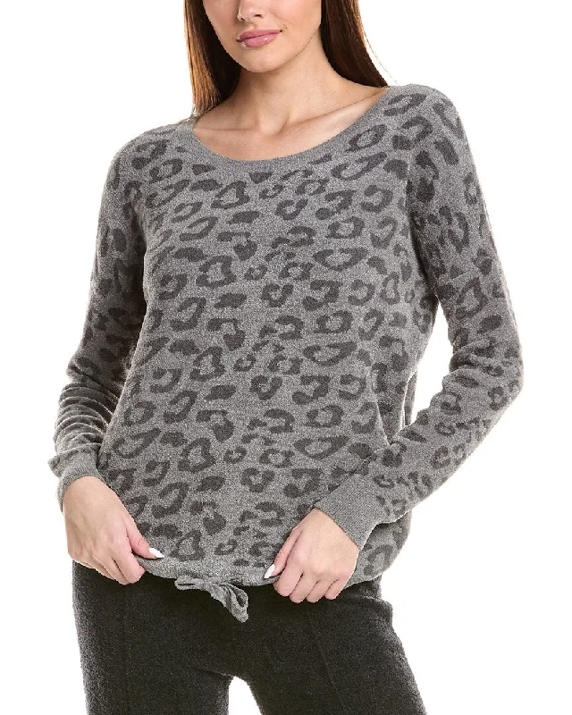 Barefoot Dreams Cozychic Ultra Lite Slouchy Barefoot In The Wild Pullover Short Sleeve Top