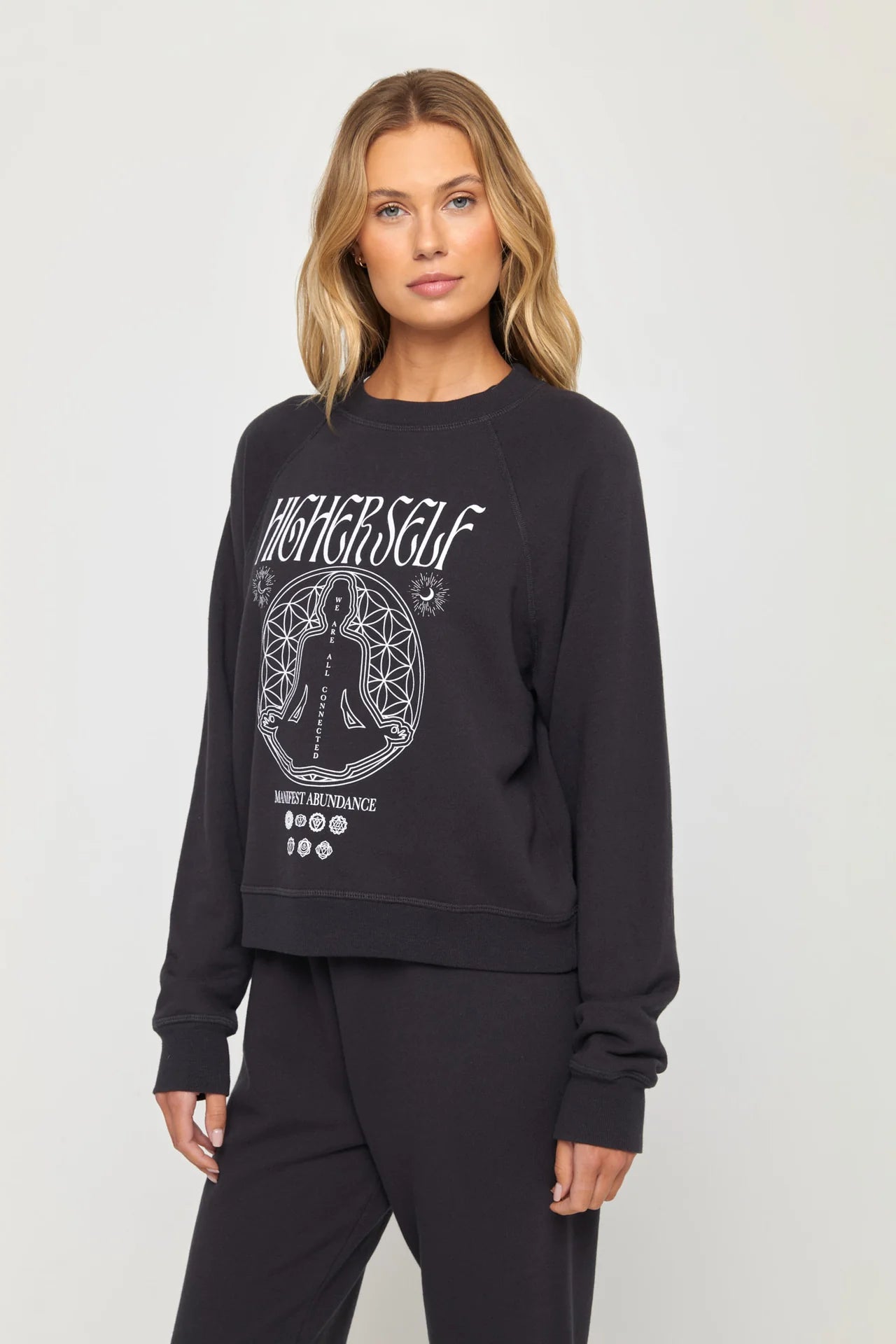 Spiritual Gangster Higher Self Forever Crew Pullover Angora Wool Cozy