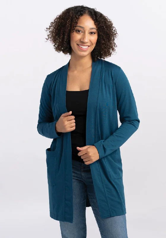 Paisley Cardigan - Real Teal Oversized Loose Flowy