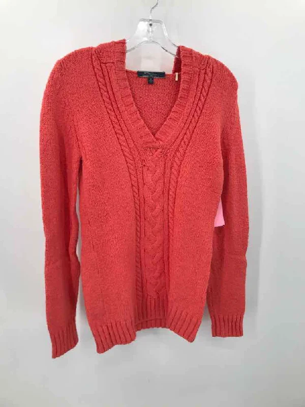 Pre-Owned Tommy Bahama Orange Size Small Sweater Fleece Sweater Nylon Polyester