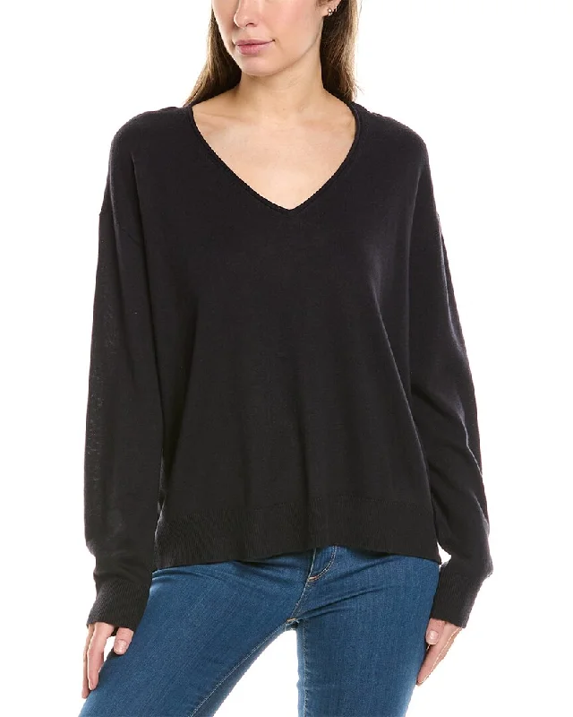 Eileen Fisher Boxy Pullover Oblong Neck Pullover