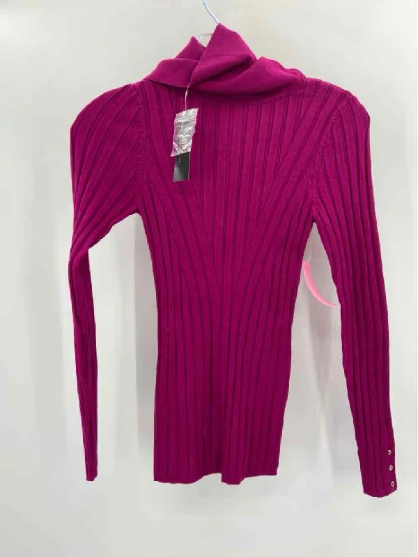 Pre-Owned WHBM Purple Size XXS Turtleneck Sweater Stylish Fashionable Trendy