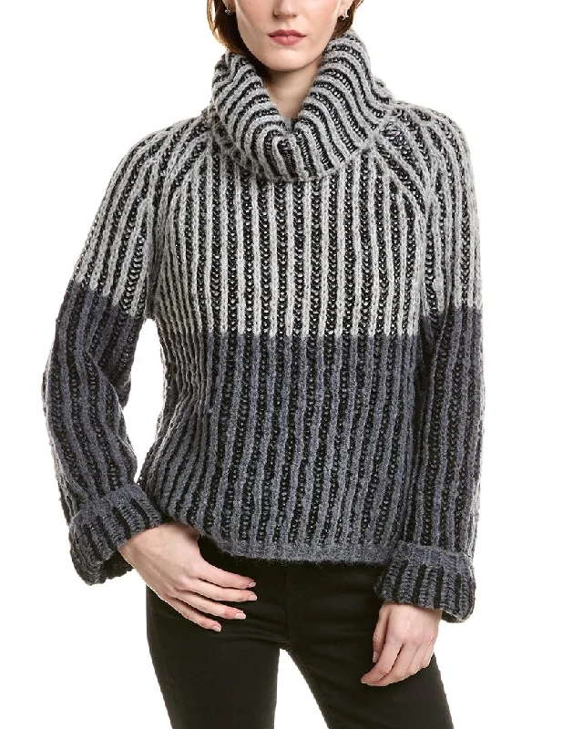 Love Token Daytona Wool-Blend Pullover Deep Neck Pullover