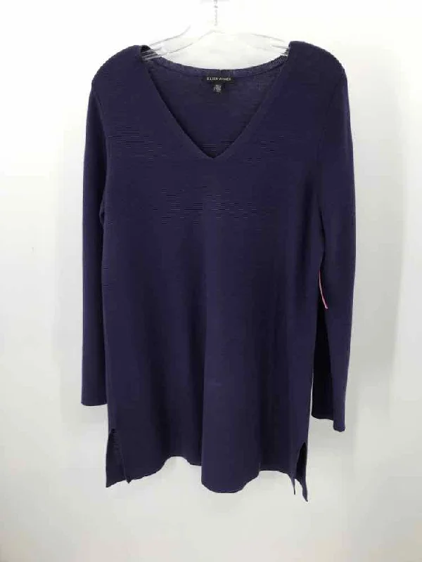 Pre-Owned Eileen Fisher Purple Size Small Sweater Nylon Fabric Polyester Fabric Spandex Fabric