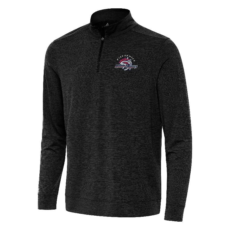 BRP NEW!  1/4 ZIP HEATHER BLACK MOISTURE-WICKING PULLOVER Fleece Warm Pullover