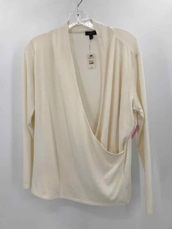 Pre-Owned Talbots Ivory Size Xp Sweater Velvet Chenille Corduroy