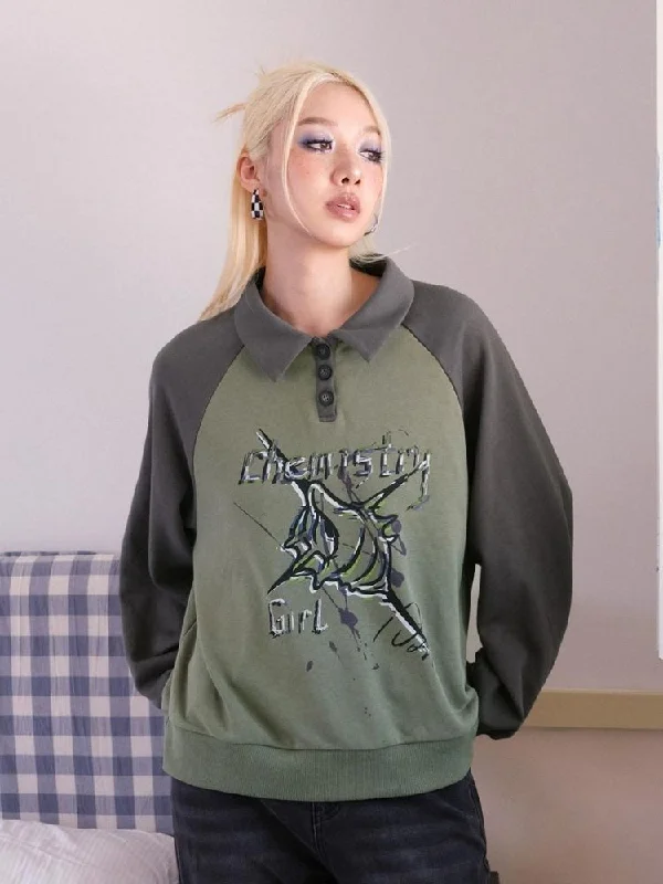 Hand-painted pattern long-sleeved sweatshirt【s0000003509】 Hoodie Sweatshirt Pullover