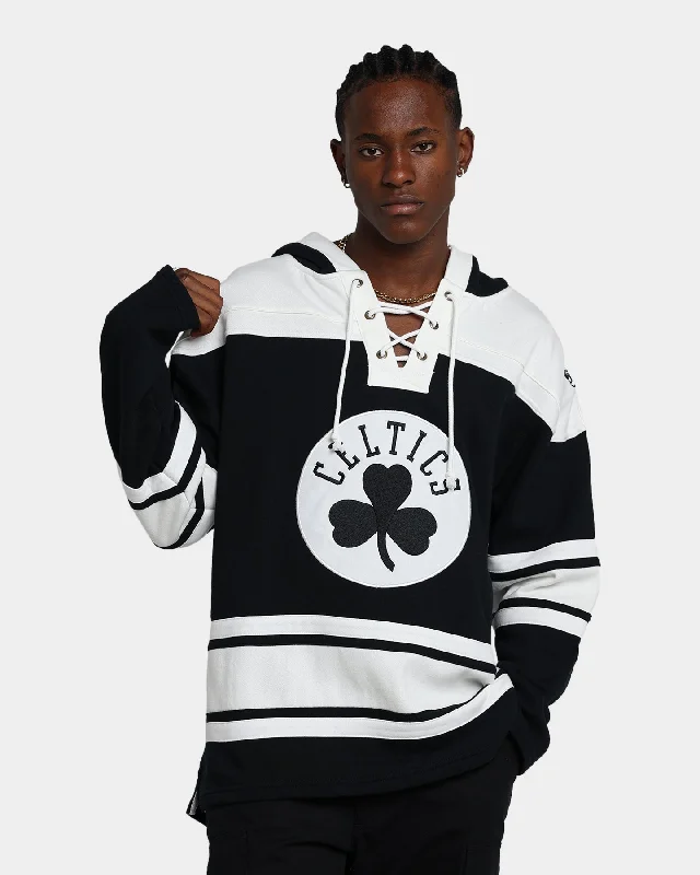 47 Brand Boston Celtics Superior Lacer Hoodie Jet Black Hoodie with Mesh Breathable Sporty