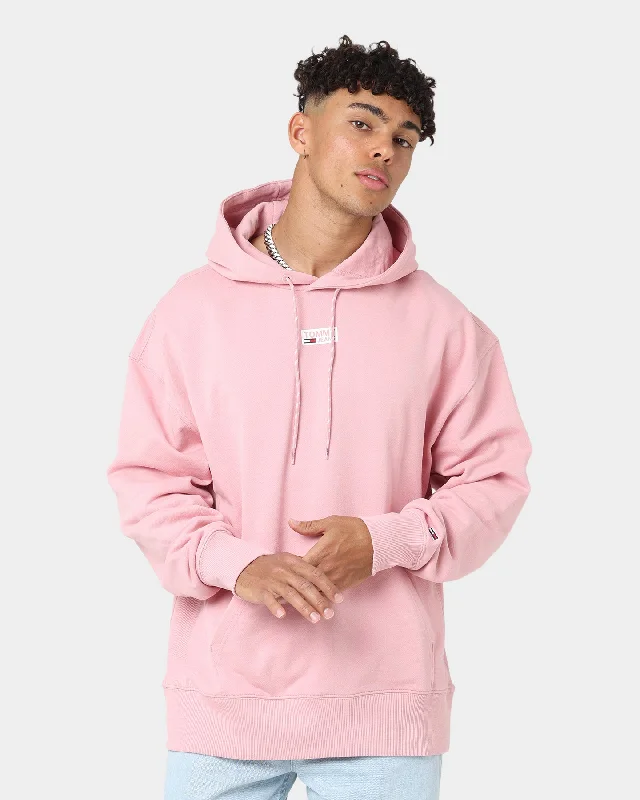 Tommy Jeans Tiny Tommy Hoodie Pink Hoodie with Puffed Sleeves Voluminous Trendy