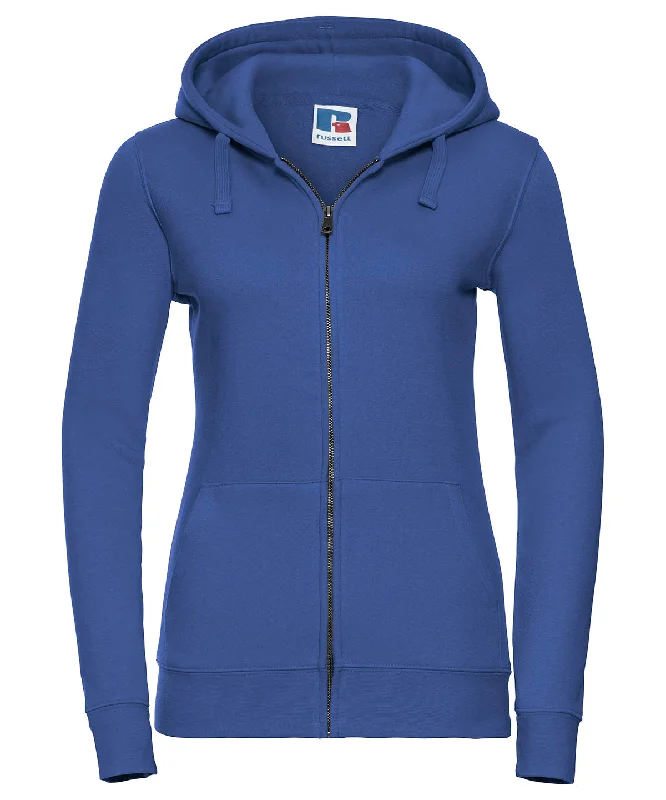 Bright Royal - Women's authentic zipped hooded sweatshirt Hoodie with Contrast Stitching Detailed Premium