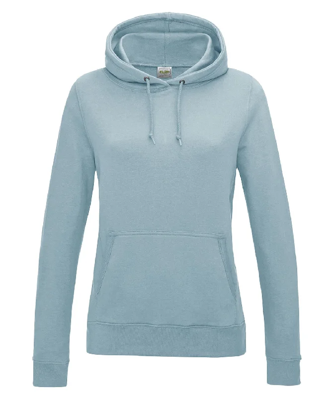 Sky Blue - Women's College Hoodie Hoodie with Half-Zip Sporty Casual