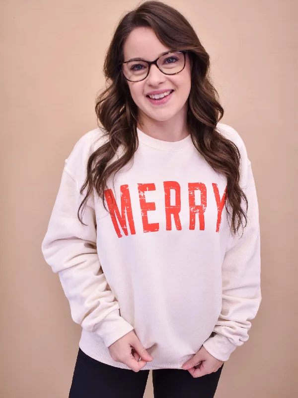 Merry Crewneck Pullover Long Sleeve Pullover