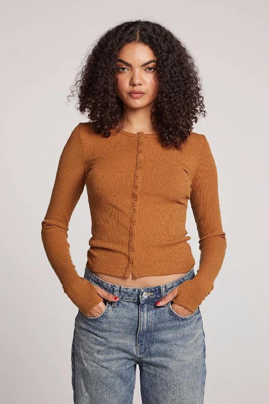 Laurel Coco Brown Cardigan Cardigan Knitwear Sweater