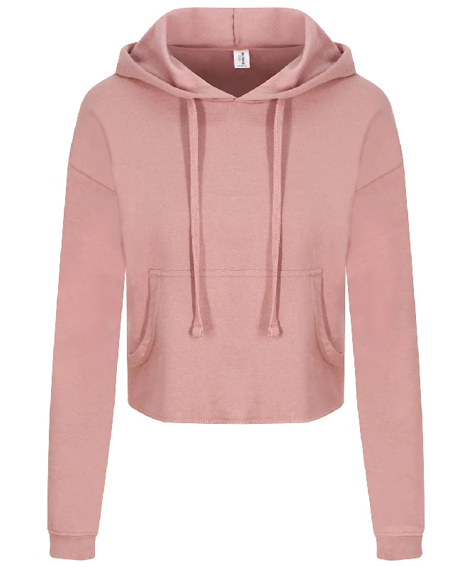 Dusty Pink - Women's cropped hoodie Hoodie with Strings Custom Fit Adjustable