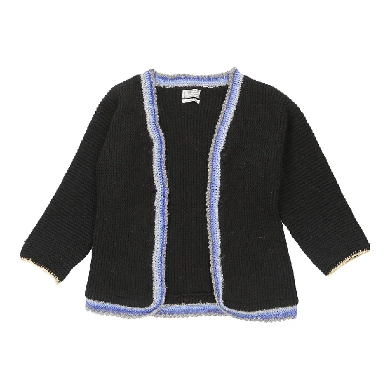 Fendissime Cardigan - Small Black Wool Blend Mesh Fabric Canvas Fabric Denim Fabric