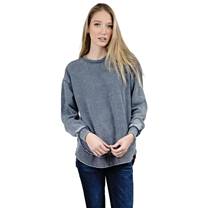 Royce Ladies Fleece Beach Navy Blue Poncho Pullover RDG65W10SLD-NVY Surplice Neck Pullover