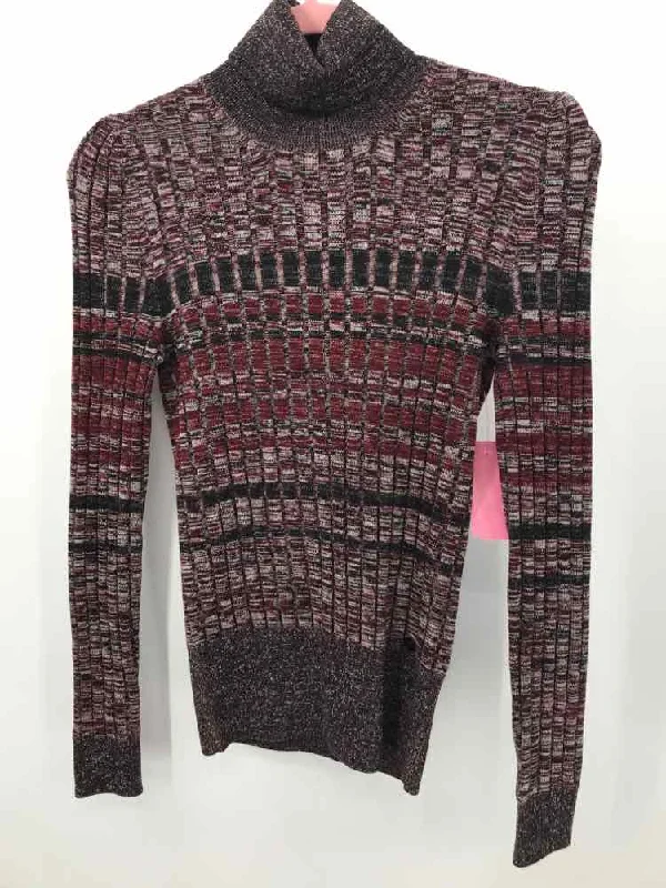 Pre-Owned Gucci Red Size Small Turtleneck Sweater Rayon Fabric Velvet Fabric Corduroy Fabric