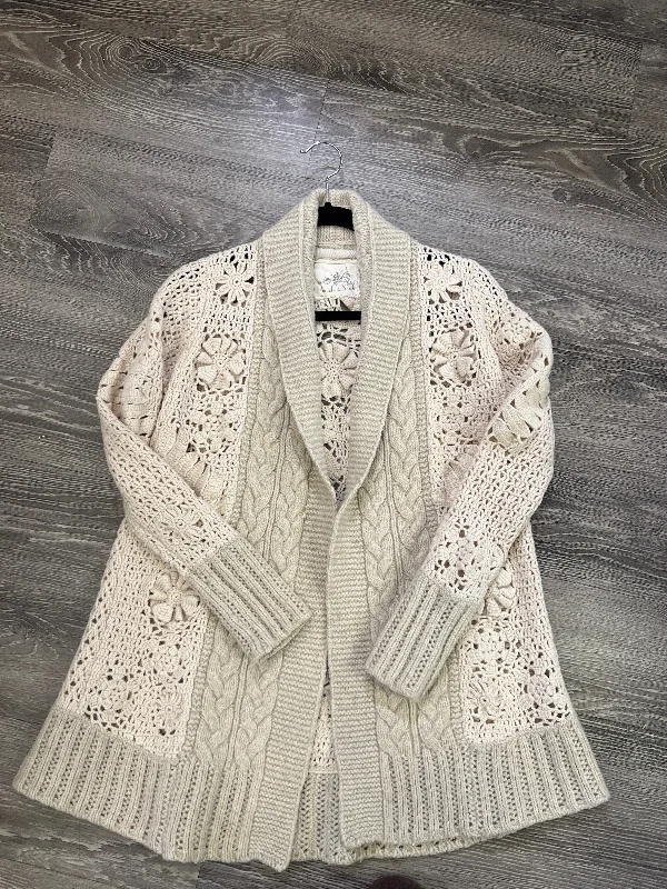 Angel Of The North Crochet Cardigan (Size XS) Cashmere Blend Cotton Blend Poly Blend