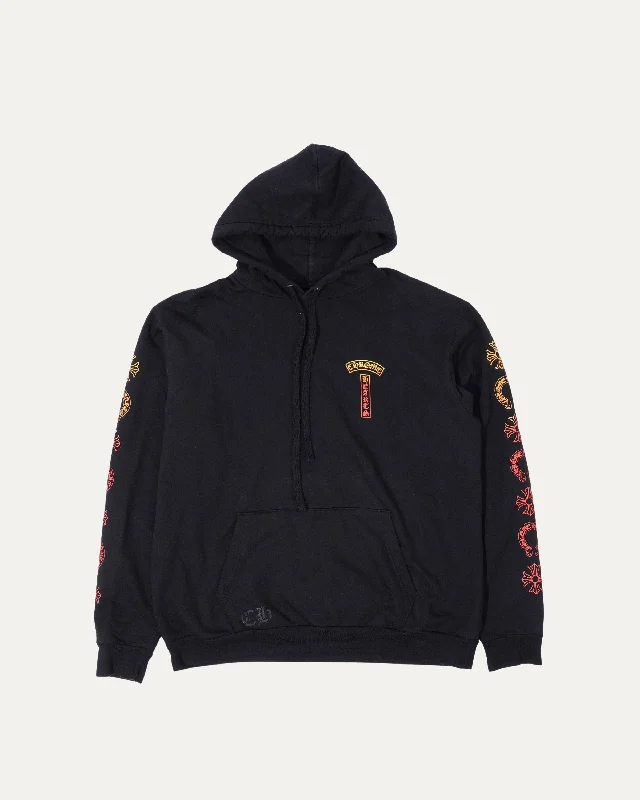 T Bar Logo Hoodie Hoodie with Hem Embroidery Detailed Premium