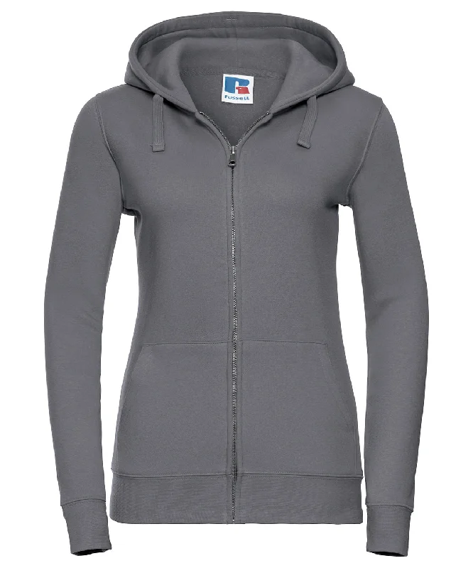 Convoy Grey - Women's authentic zipped hooded sweatshirt Hoodie with Earth Tones Natural Calm