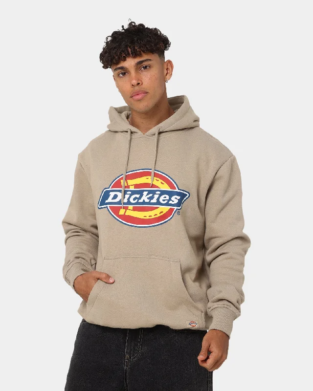 Dickies H.S Classic Pop Over Hoodie Khaki Hoodie with Mock Neck Collared Structured