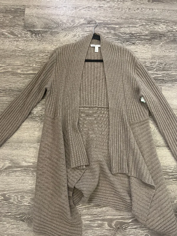 Autumn Cashmere Ribbed Open Cardigan Sweater (Size Large) Crew Neck V-Neck Turtle Neck