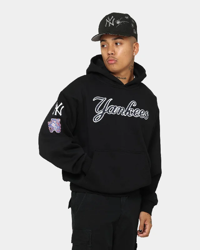 New Era New York Yankees Lockstitch Script Hoodie Black Hoodie with Magnetic Closure Innovative Modern