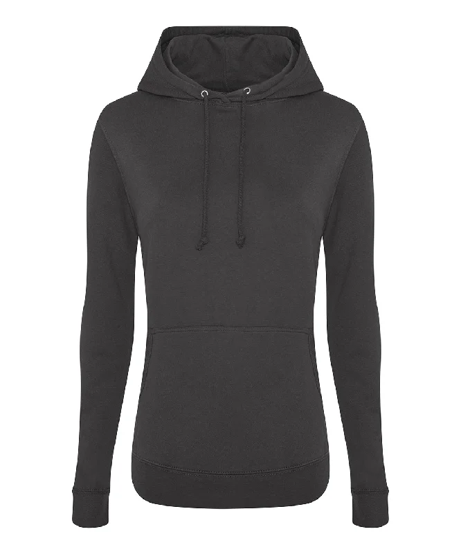 Storm Grey - Women's College Hoodie Hoodie with Double Zipper Versatile Adjustable